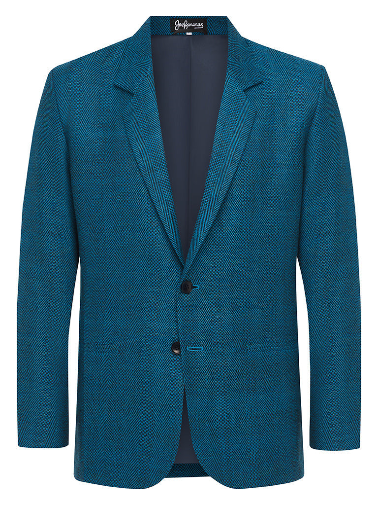 Turquoise Herringbone Jacket