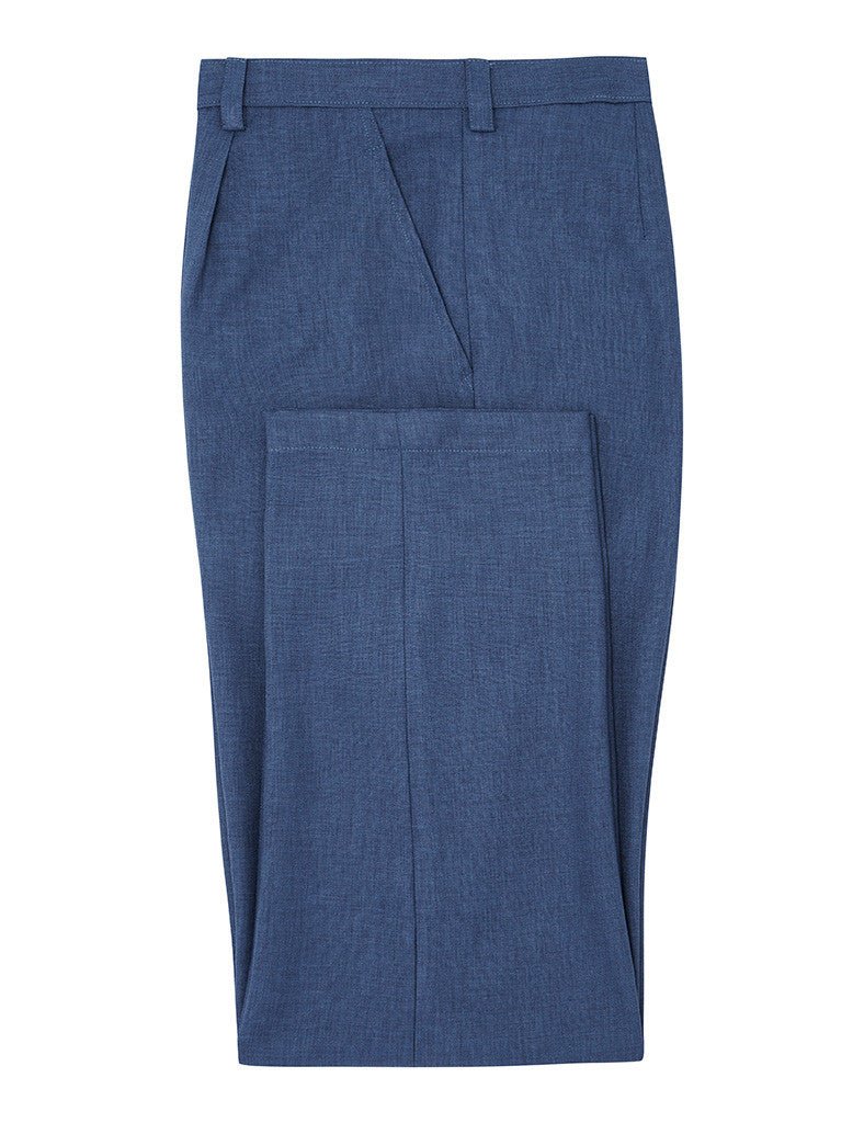 Blue Denim Non Crush Linen Trousers - Joe Bananas | Australia