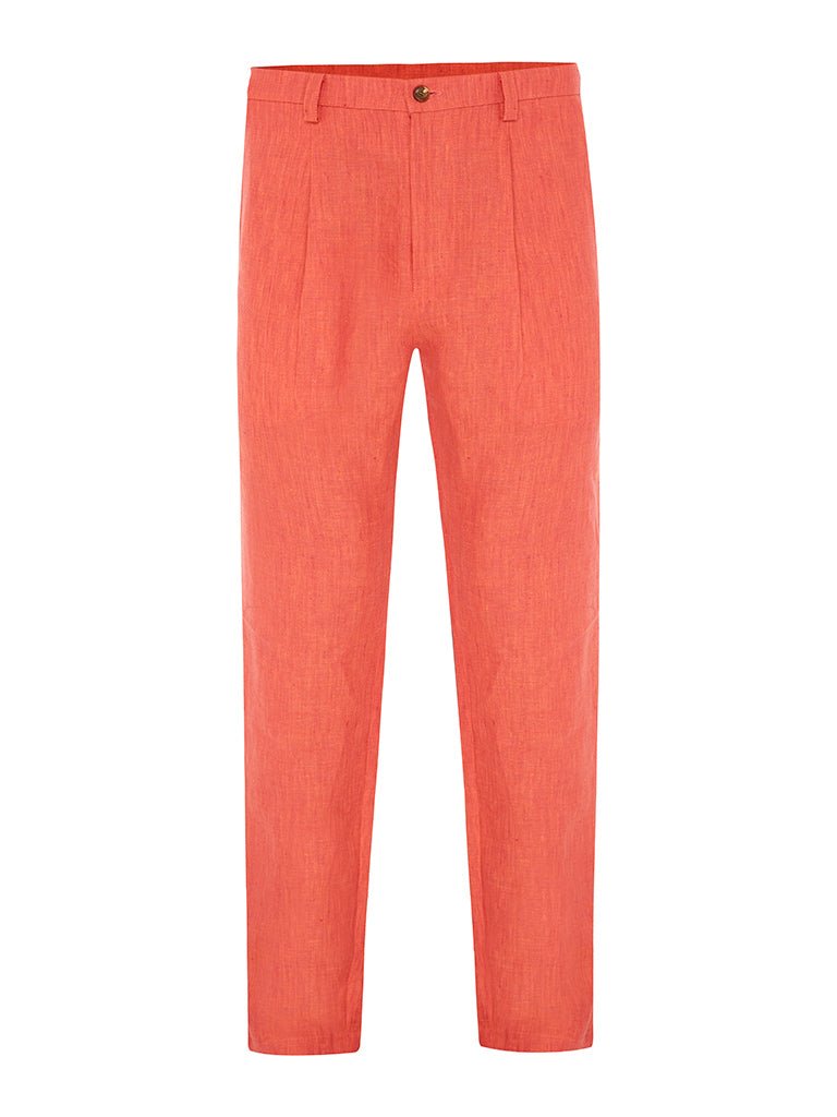 Coral Shot Linen Trousers - Joe Bananas | Australia