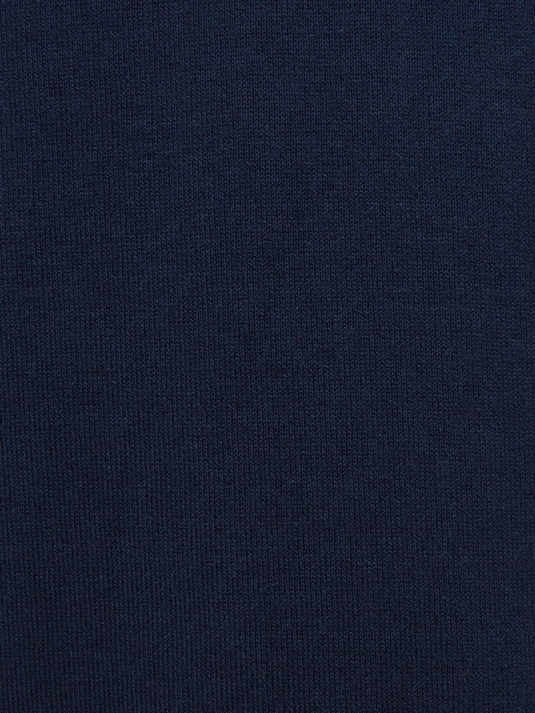 Navy Cotton Suri Zip Neck Sweater - Joe Bananas | Australia