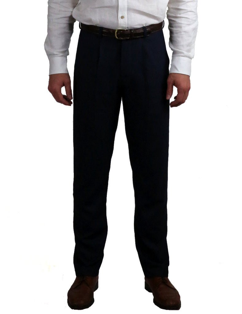 Navy Non Crush Linen Trousers - Joe Bananas | Australia