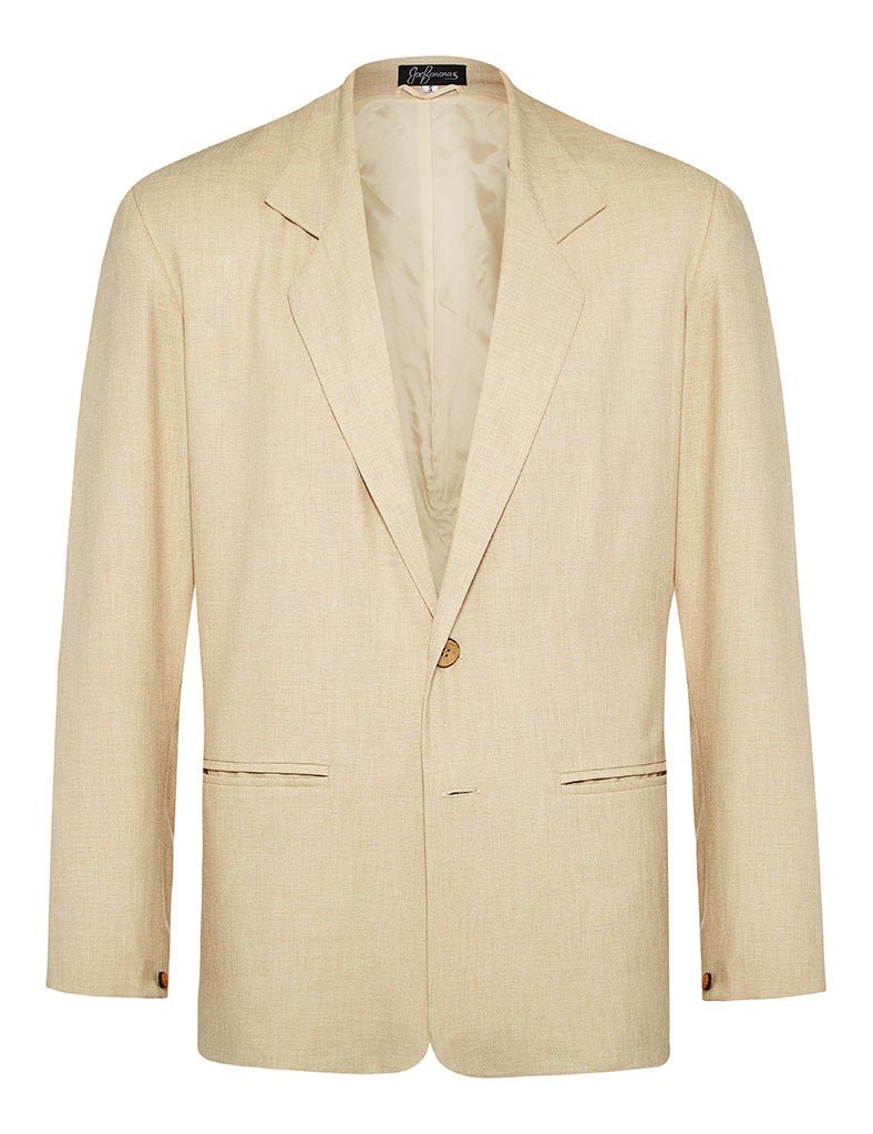 Oatmeal Non Crush Linen Jacket - Joe Bananas | Australia