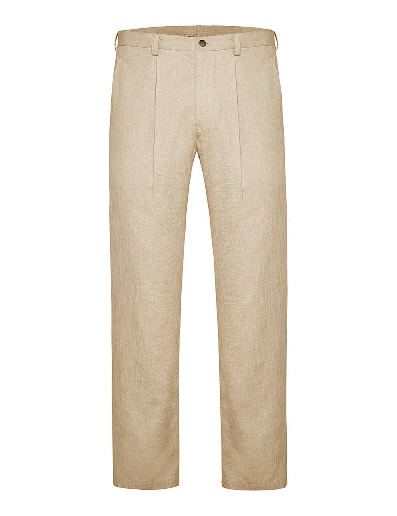 Oatmeal Non Crush Linen Trousers - Joe Bananas | Australia