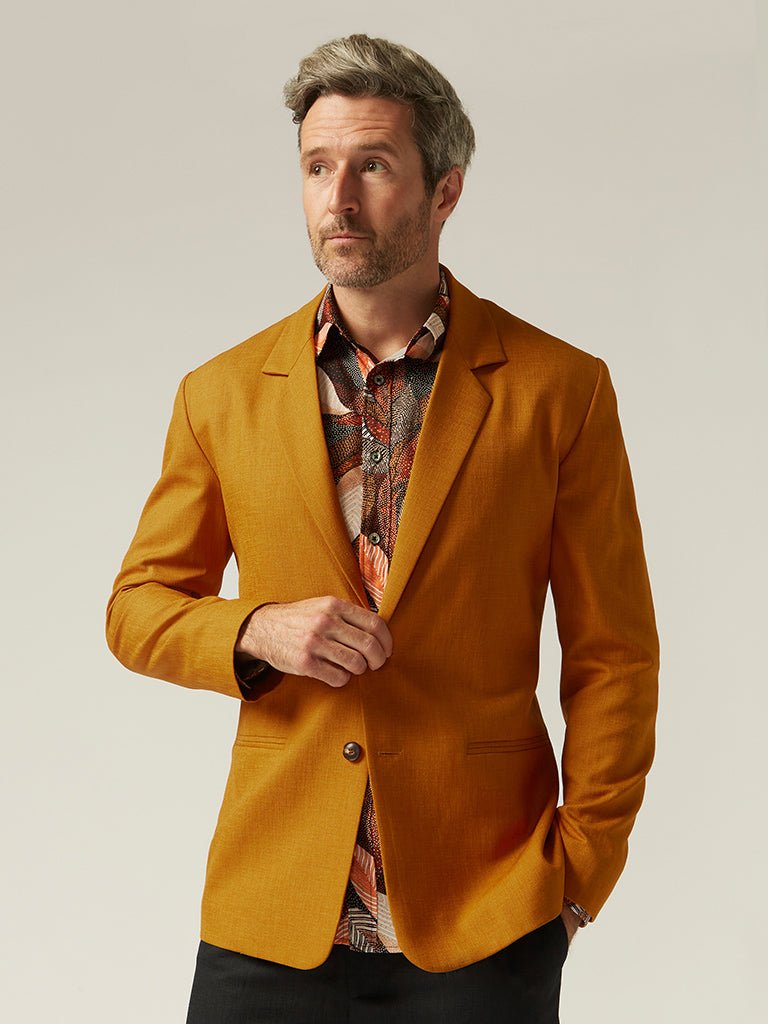 Ochre Non Crush Linen Jacket - Joe Bananas | Australia