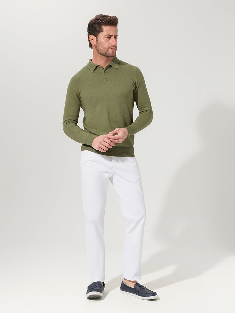 Olive Cotton Suri Polo Sweater - Joe Bananas | Australia