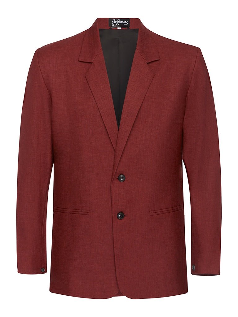 Ox Blood Non Crush Linen Jacket - Joe Bananas | Australia