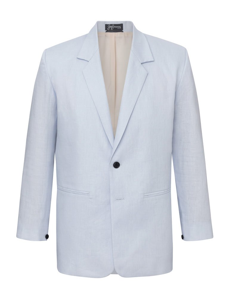 Powder Blue Linen Jacket - Joe Bananas | Australia