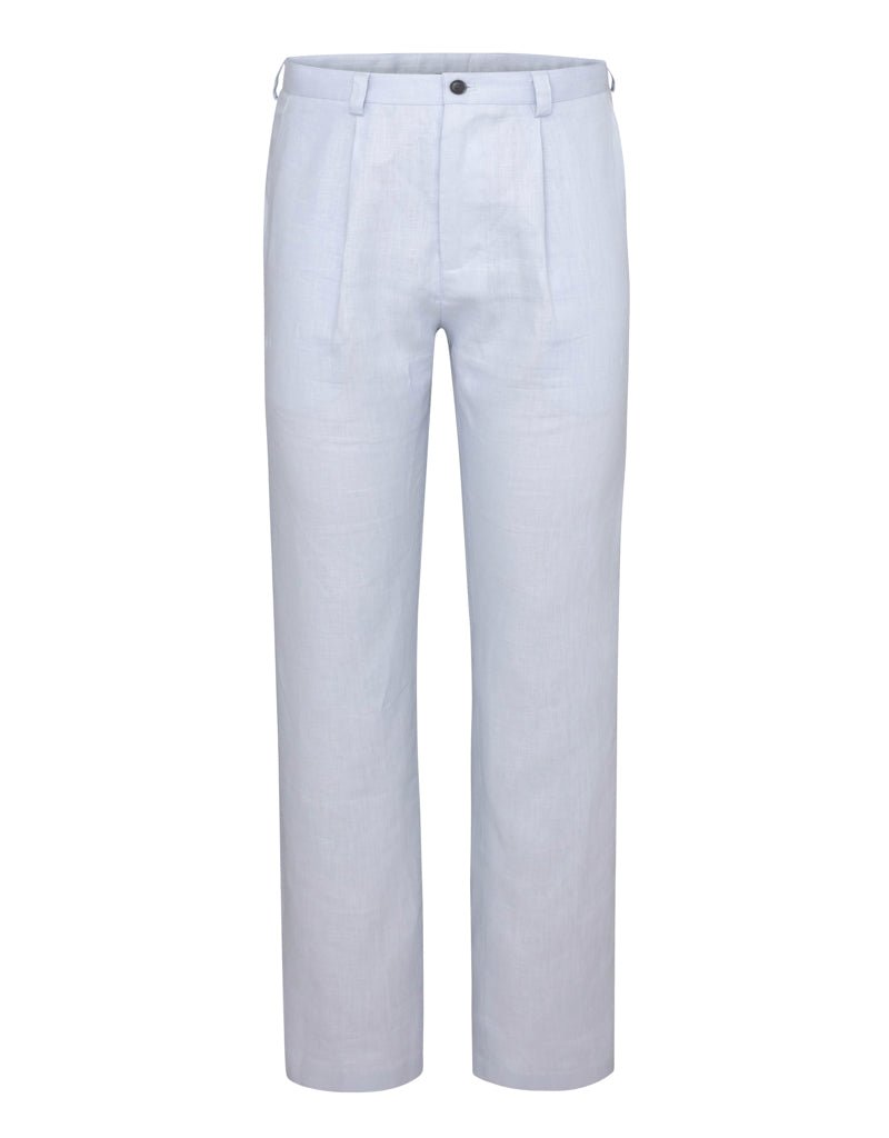 Powder Blue Linen Trousers - Joe Bananas | Australia