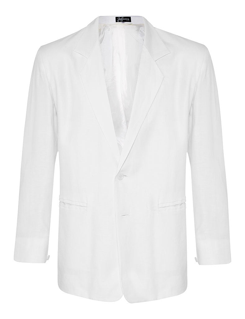 White Non Crush Linen Jacket - Joe Bananas | Australia