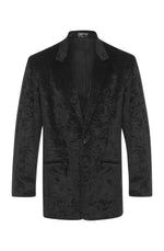 Black Panther Crushed Silk Velvet Jacket