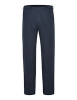 Indigo Herringbone Linen Trousers