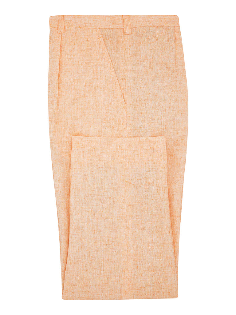 Salmon Sorbet Non Crush Linen Trousers