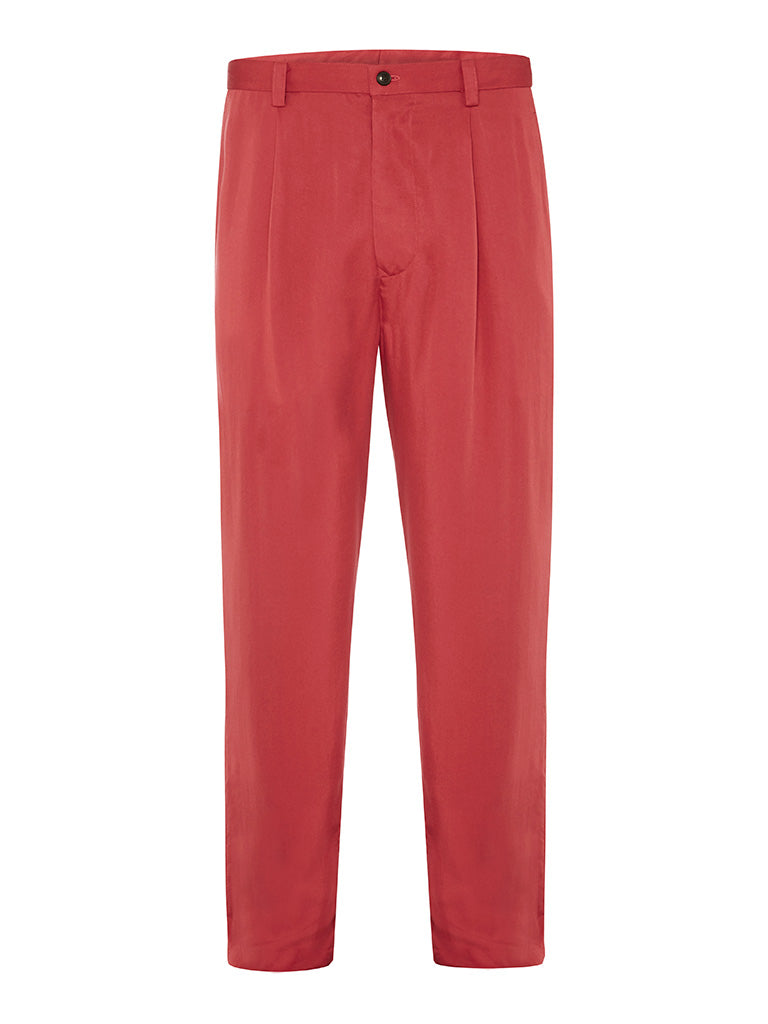 Newport Yacht Club Red Silk Twill Trousers